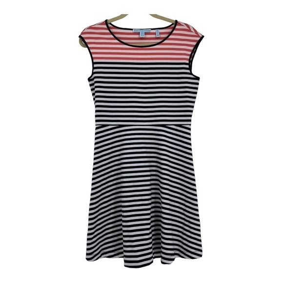 Draper James Striped Ponte Cap Sleeve A-Line Dress Size XS Preppy Nautical - Picture 1 of 6